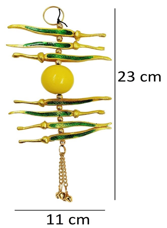 ART FLAUNTS Nimbu Mirchi Nazar Battu Wall Hanging for Living Room Decor, Evil Eye Protector Hanging for Cars,Homes & Offices - Image 2